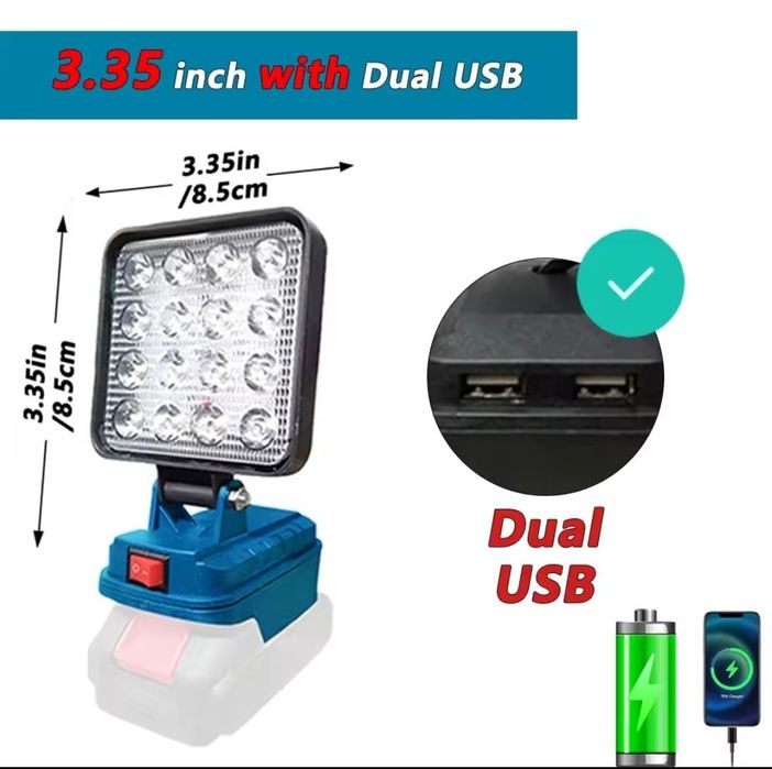 Аккумуляторный фонарь , лампа прожектор, лампа на аккумулятор Makita