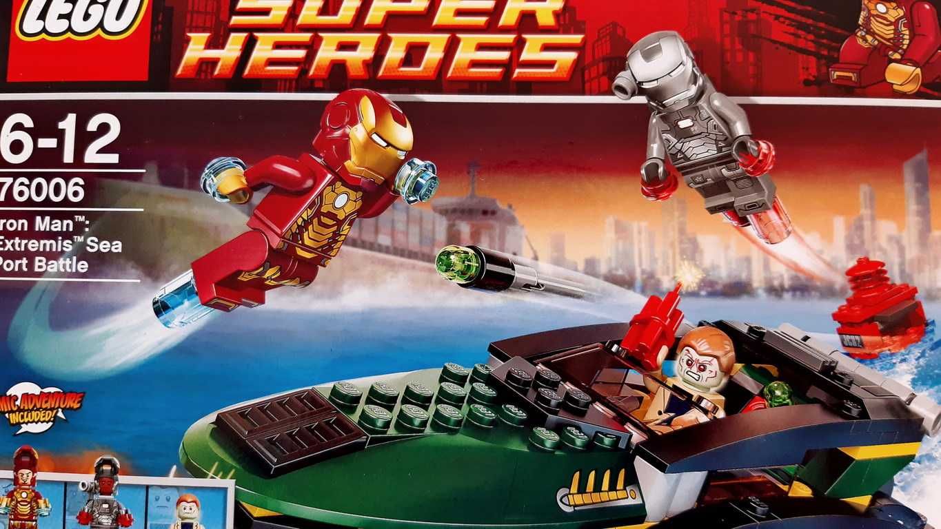 Lego iron man extremis sea port battle shop
