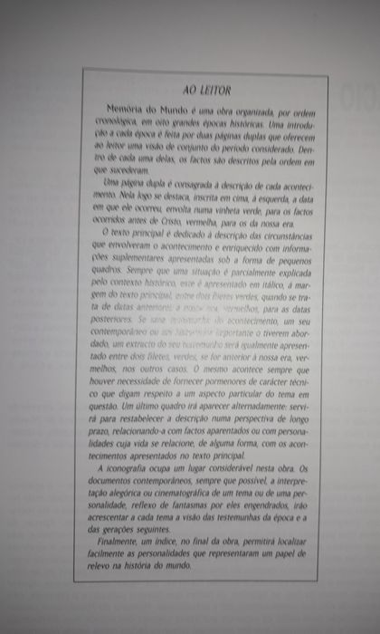 Livro Memória do Mundo