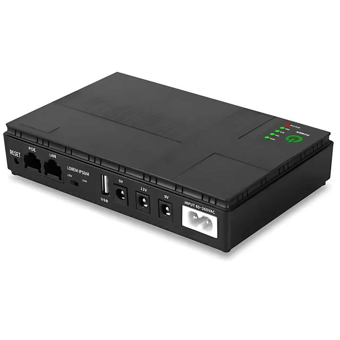 ДБЖ Mini UPS DC1018P 10400 mAh для роутера, PoE,USB, до 18 W