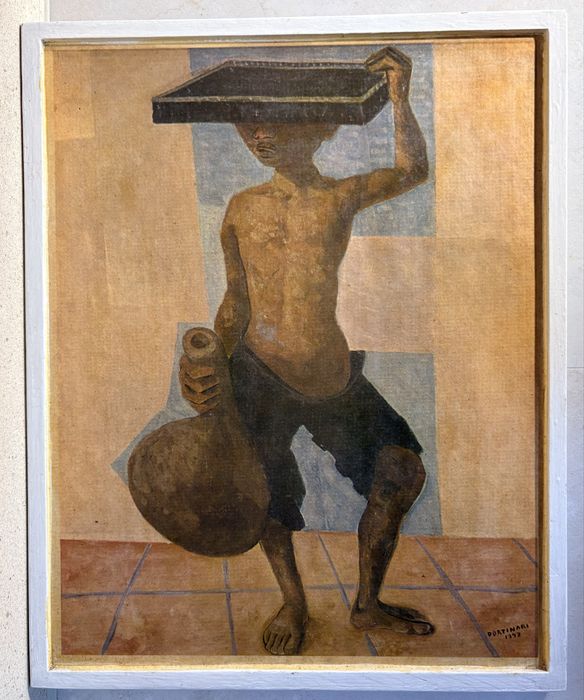 Candido Portinari - o rapaz com o tabuleiro - antiga gravura