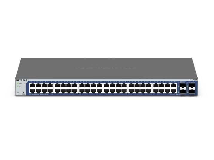 GS748T v4 48-Port Gbit  Switch & 2 Copper and 2 Copper/SFP Combo Ports