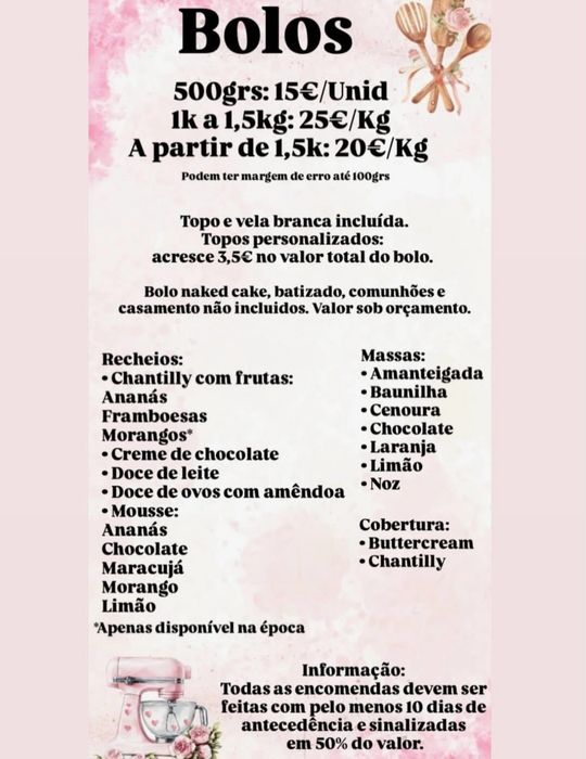 Salgados e doces caseiros