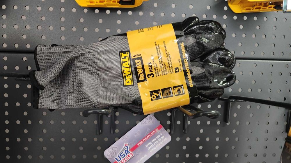 3 пари захисних рукавиць USA DeWALT DPG73L-3PK