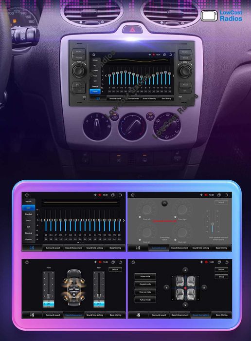 Auto Rádio GPS FORD Retos 7" • ANDROID 15• BT • USB • WIFI Focus Mondeo | CARPLAY • ANDROID AUTO