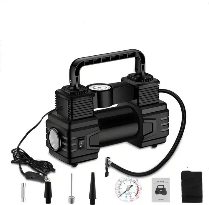 Компактний автомобільний компресор шин з LED-дисплеєм для авто