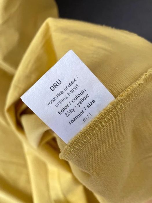 m/l dru t-shirt koszulka wasalaa żółta