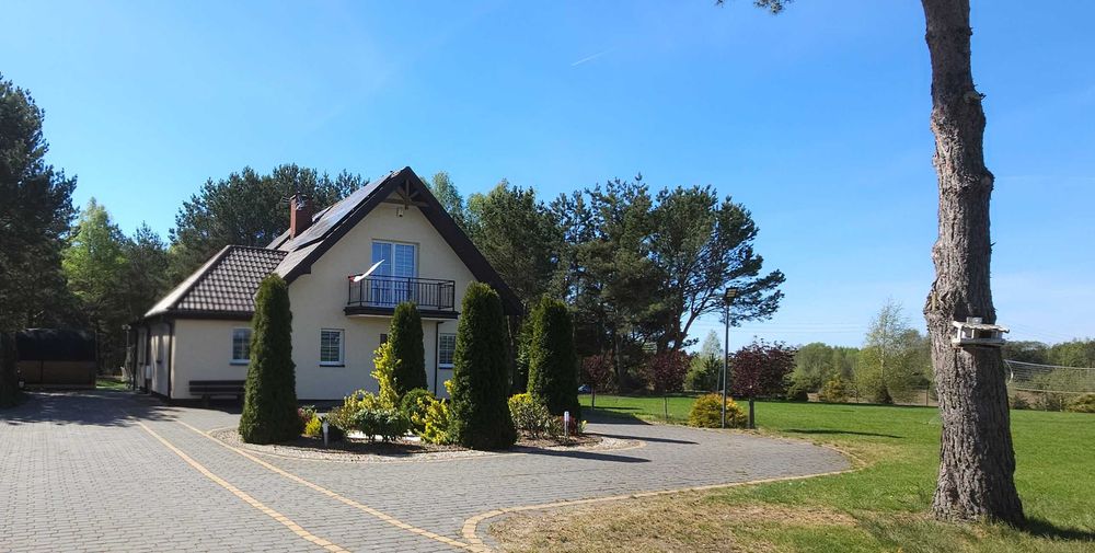 Dom murowany do wynajęcia nad jeziorem w Wólce, balia, sauna