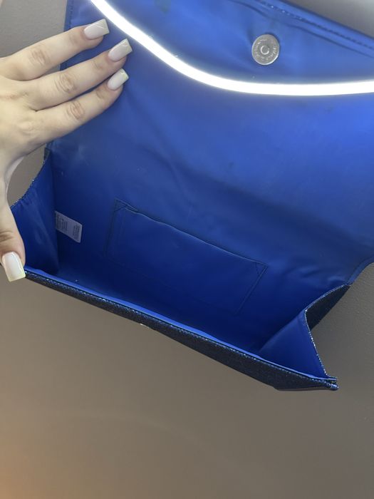 Клатч. Сумка. Синя. Електрик. Синій.