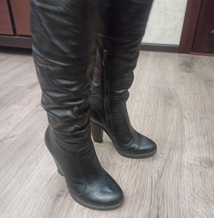Сапоги жіночі кожа 37-38 розмір