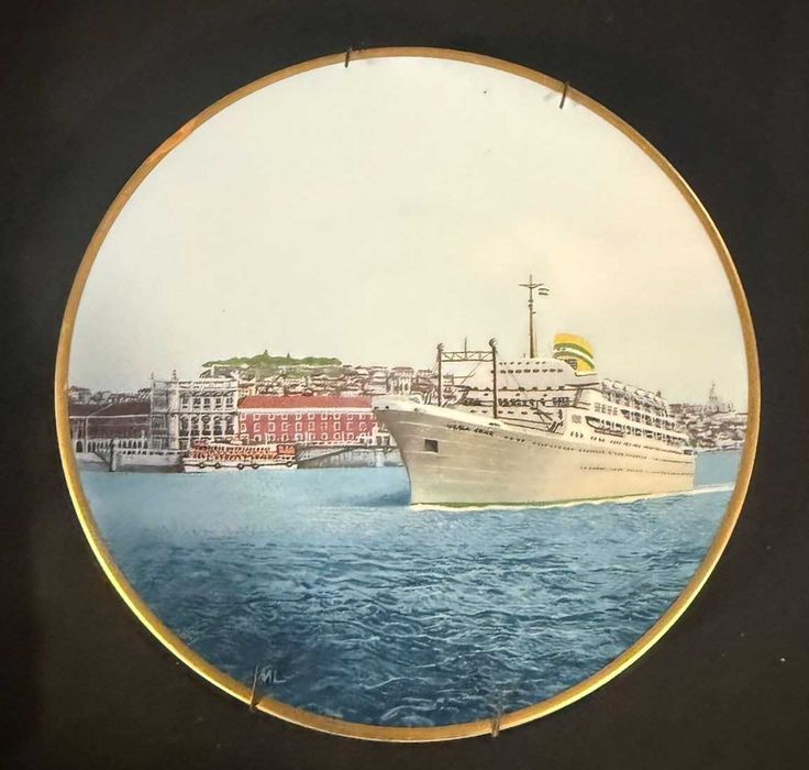 Coleção 8 pratos porcelana "A Idade de Ouro dos Transatlânticos"