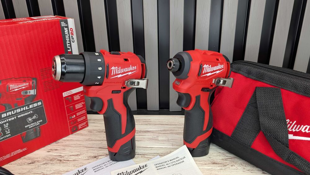 Набір Milwaukee M12 3494-22 Шуруповерт 3401-20 Імпакт 3450-20