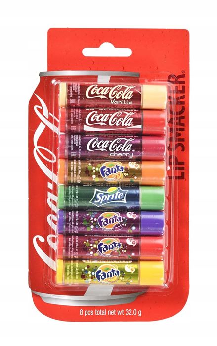 lip smacker 8-pak pomadek do ust coca colasprite fanta dla dzieci