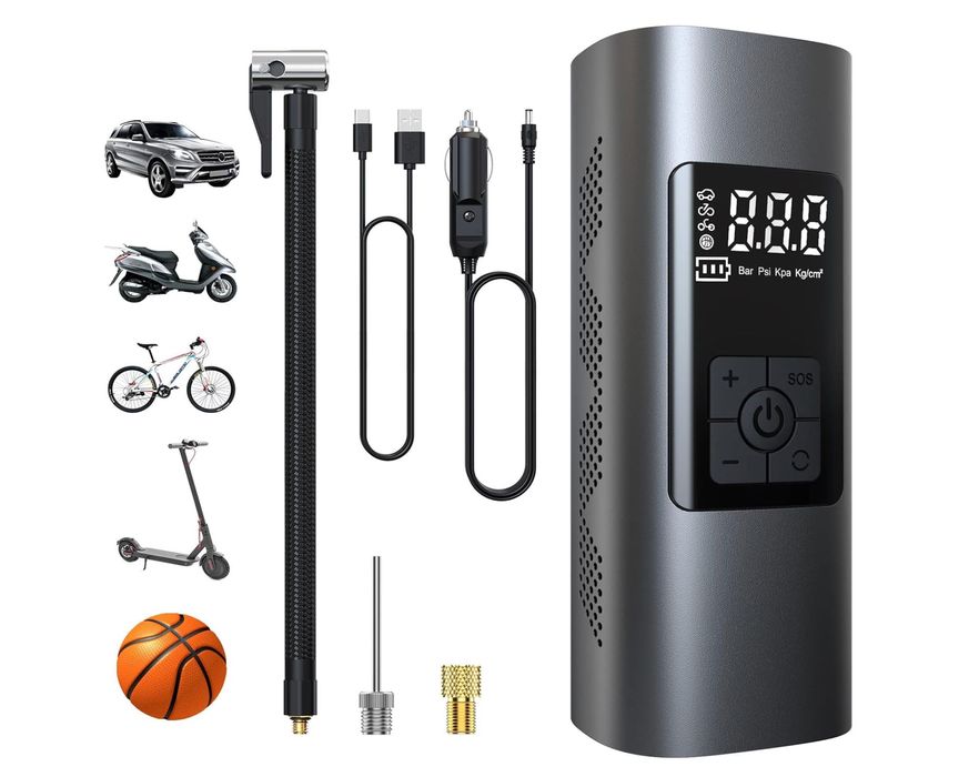 Bomba / Compressor / PowerBank (a bateria) p/ Carro Bicicleta *novo*