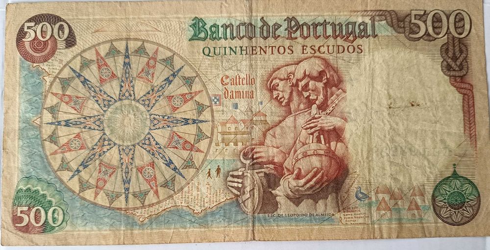 Nota 500 Escudos República Portuguesa 1979  ( Banco de Portugal )