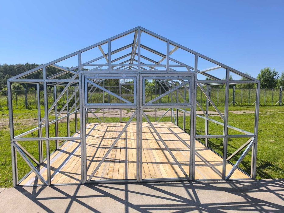 Szklarnia model DELUXE profesjonalna profil 40x40mm 4x4m bardzo Mocna! TRANSPORT GRATIS! marka WeisA wysoka: 2,60m! Poliwęglan 6mm