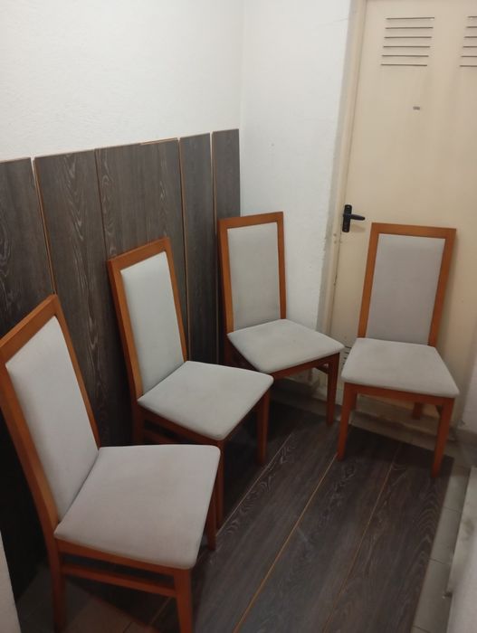 Conjunto 4 Cadeiras Madeira de Cerejeira com Tecido Curtisan