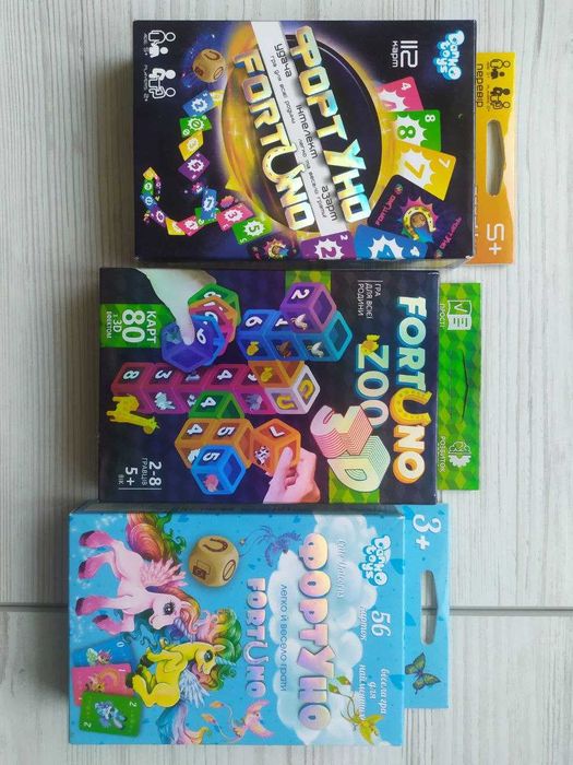 Игры Danko Toys Фортуно-Fortuno, 3D Zoo, Cute Unicorns