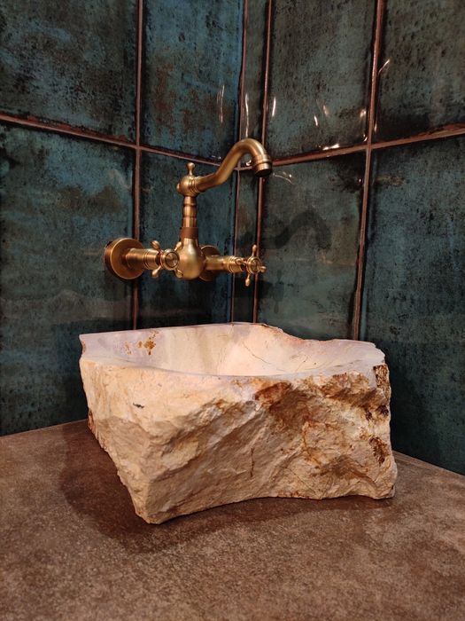 Смеситель настенный бронза черный Ретро лофт раковина из камня мрамор ...