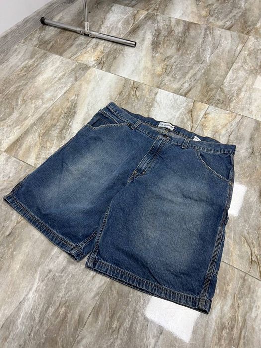 Вінтажні широкі шорти джинсові карпентери BAGGY XXL rap vintage carpenter shorts широкие шорты бегги carhartt typ