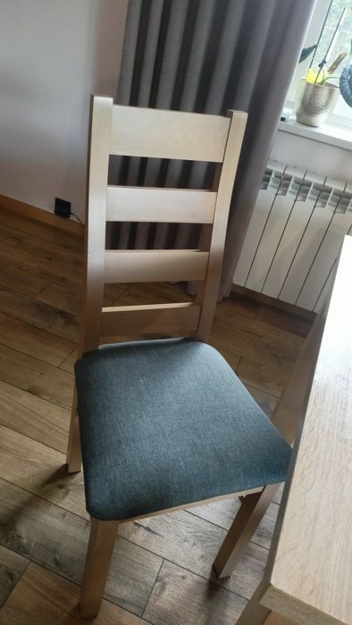 Zestaw mebli stół + krzesła drewniane dąb Sonoma