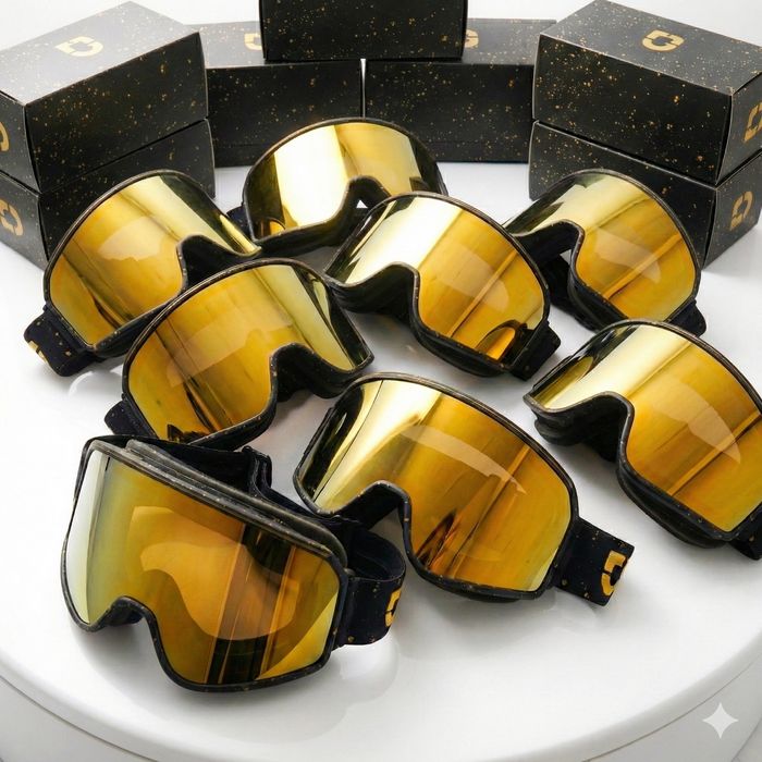 -64%!! Лижна маска Bolley Gold, лижні окуляри Не запотівають