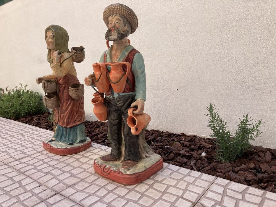 Figuras rurais de ceramica com 51cm