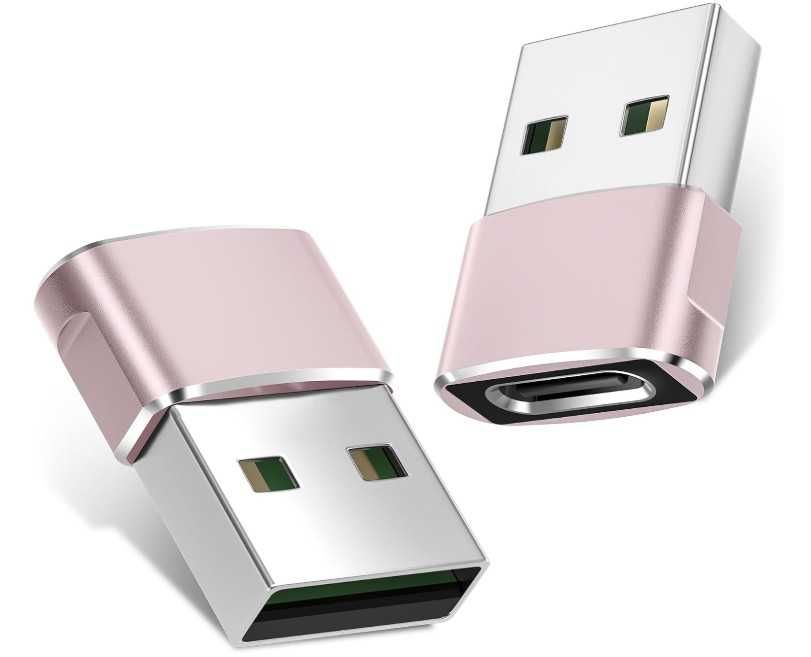 Adapter USB C do USB A kolor różowy Basesailor