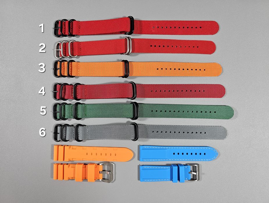 NATO ремінець 22 мм, Zulu, силіконовий ремінець 24 мм