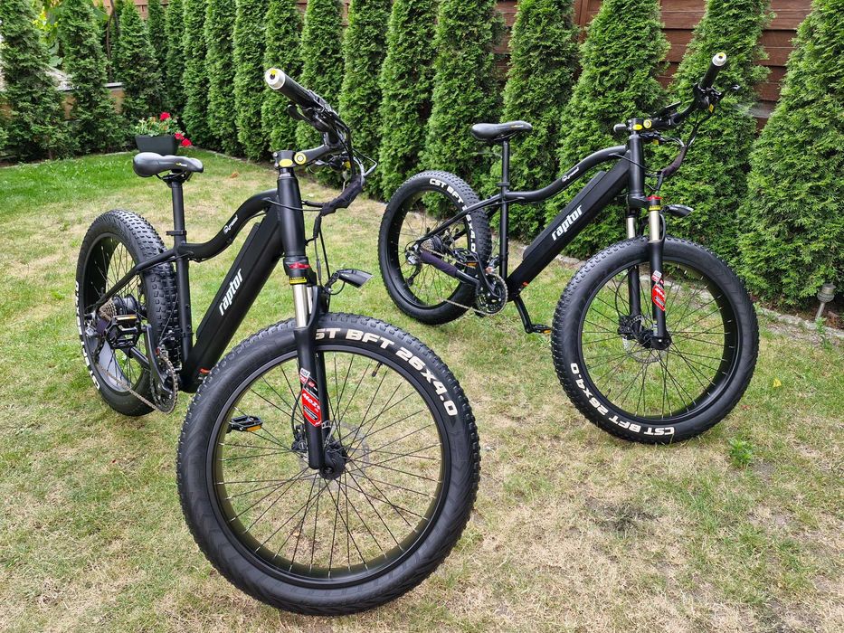 Fat bike Elektryczny Rower fatbike Raptor przebieg 180km Warszawa Praga ...