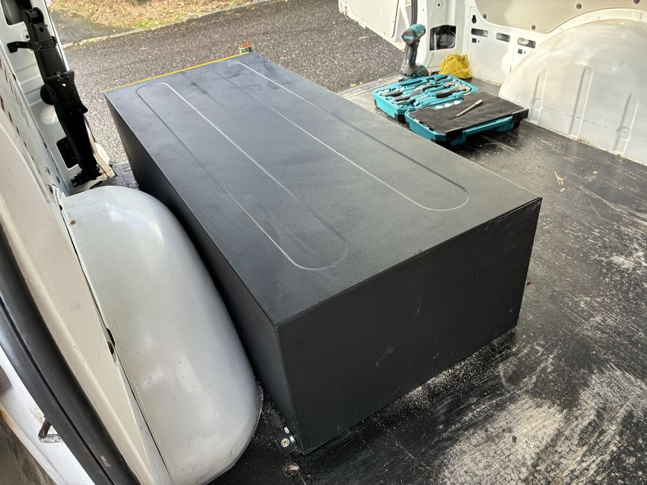 RARO Cofre anti roubo aço reforçado P/ carrinha C/gaveta deslizante