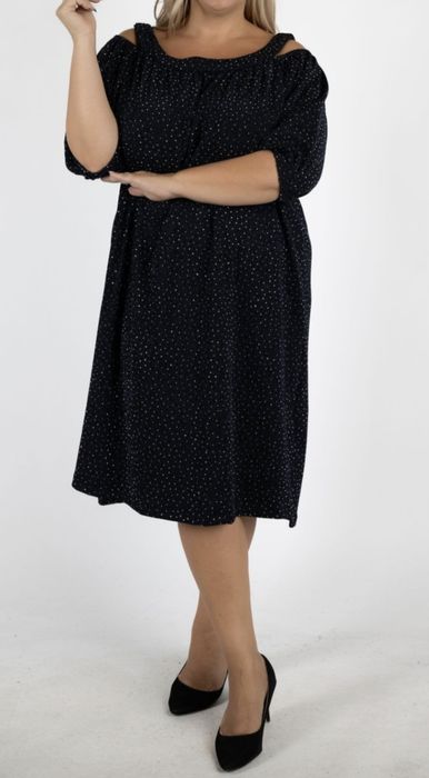 Womanary cudna błyszcząca hiszpanka cyrkonie blink brokat xxxl 50 52