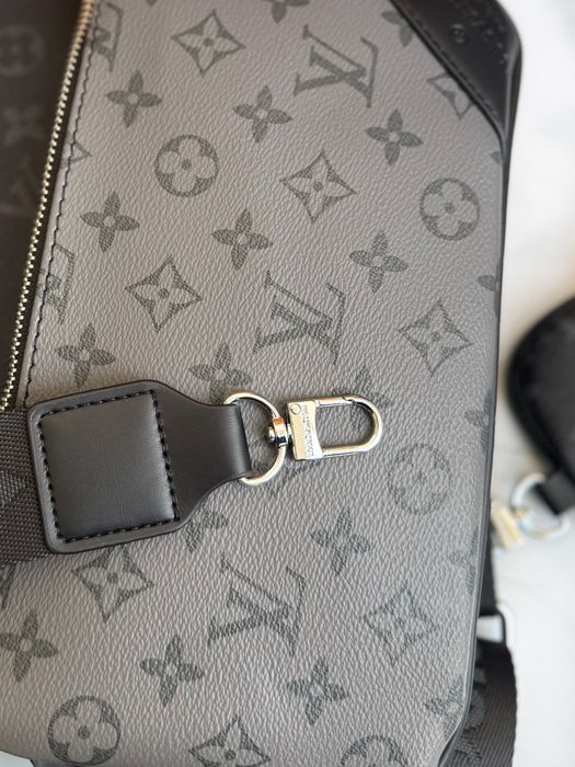Сумка мужская серая Louis Vuitton trio чоловіча луі вітон сіра