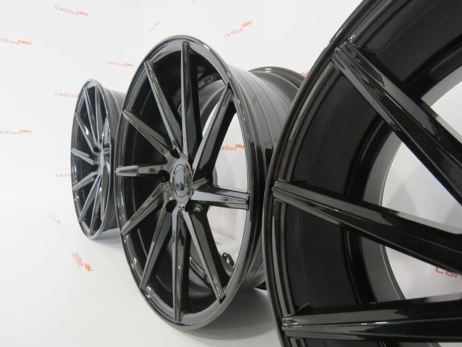 Jantes Look Vossen Cvt 20 x 8.5 et33 + 10 et 40 5x120 Preto Brilhante