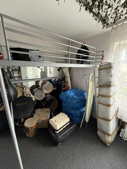 Łóżko pietrowe ikea svarta stora konstrukcja rama