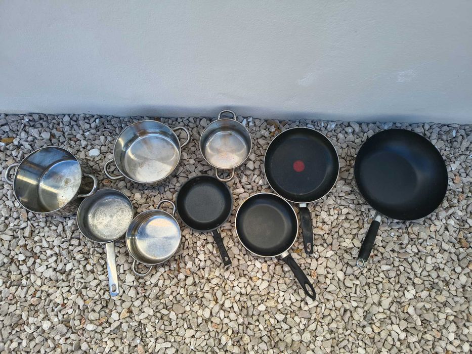 Conjunto de panelas,tachos, frigideiras e wok para fogão a gás