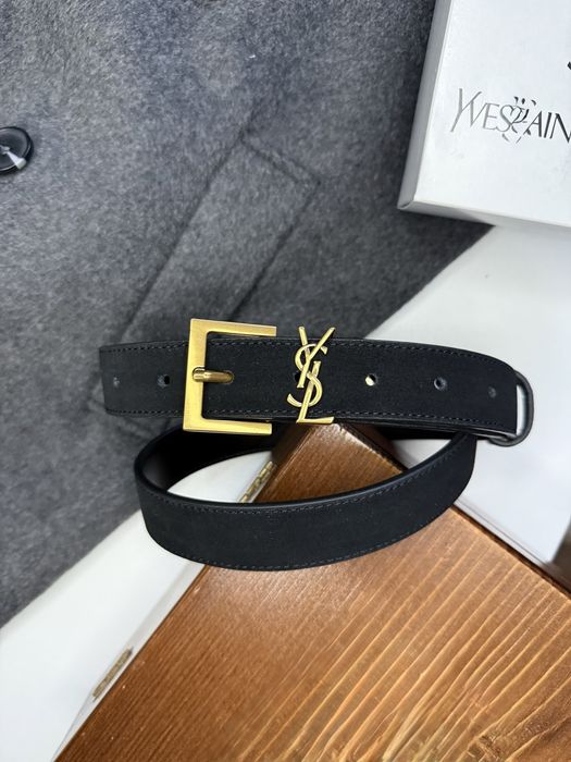 Popularny  pasek ze skóry naturalnej w stylu YS L