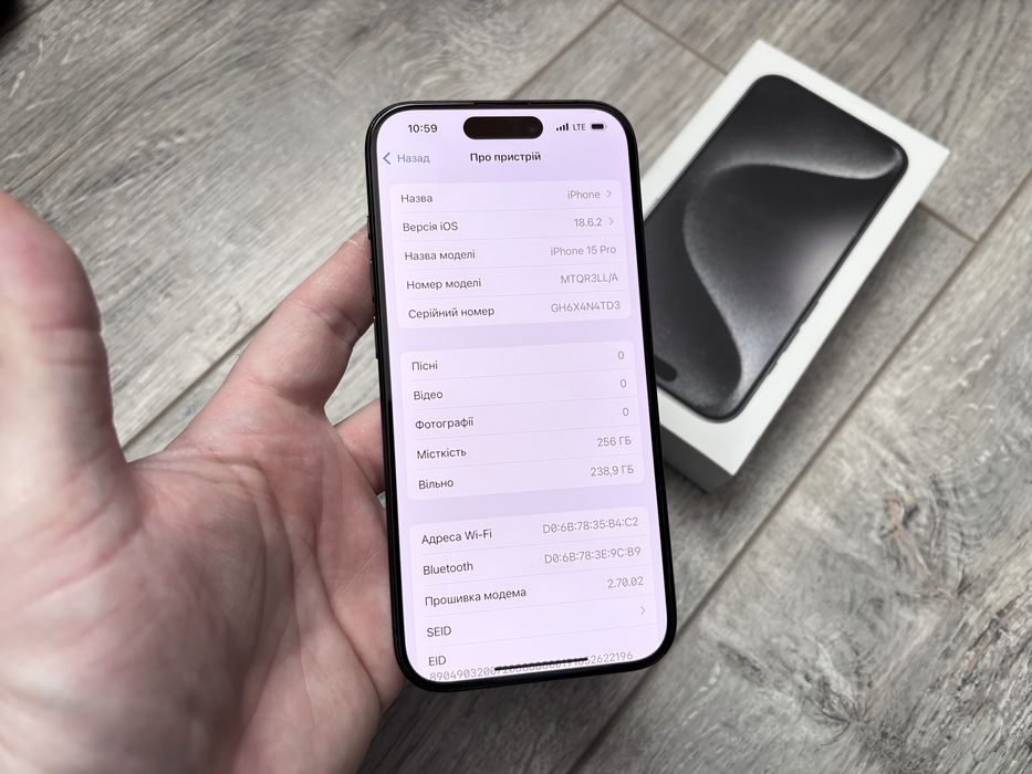 iPhone 15 Pro 256gb Black Titanium