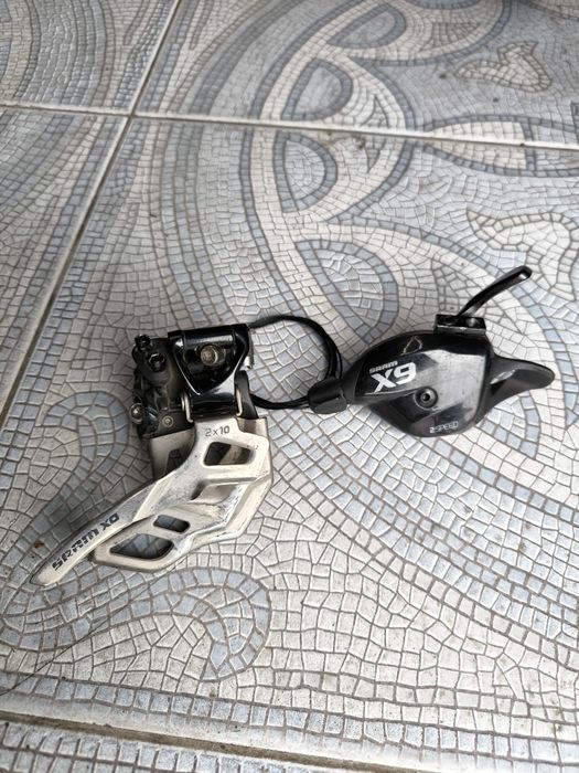 Перемикач Sram X0 2sp, манетка Sram X9 2sp