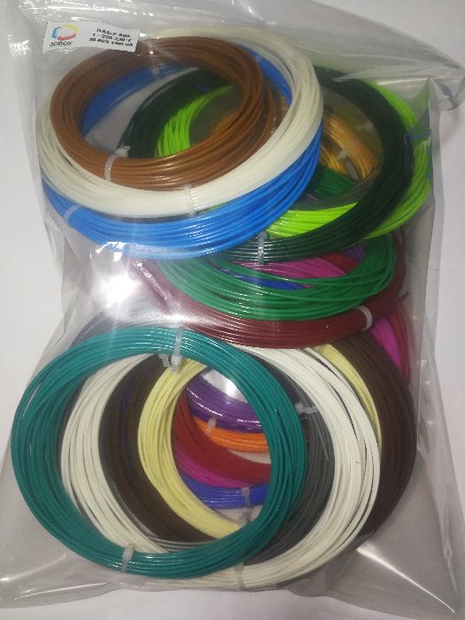 3д-пластик ABS до 3D-ручки, 20кольорів+світящий в темряві