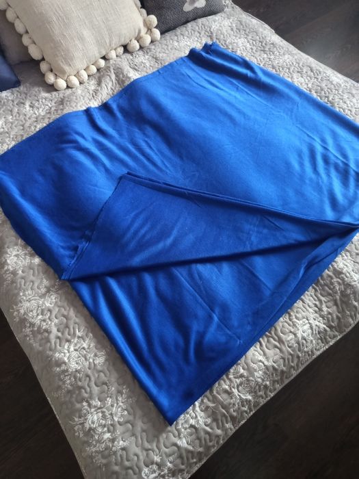 Ткань трикотаж синего  цвета