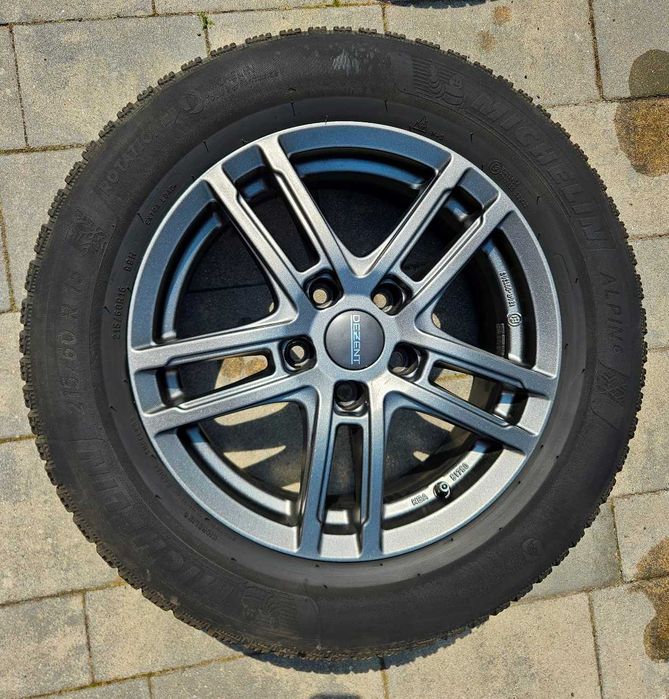 4xAlufelgi DEZENT TZ Grafit 16 5x112 ET46 + Michelin Alpin 6 215/60R16