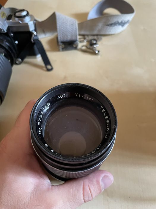 Minolta X-500 + 135mm f2,8 + 80 - 200 mm f4