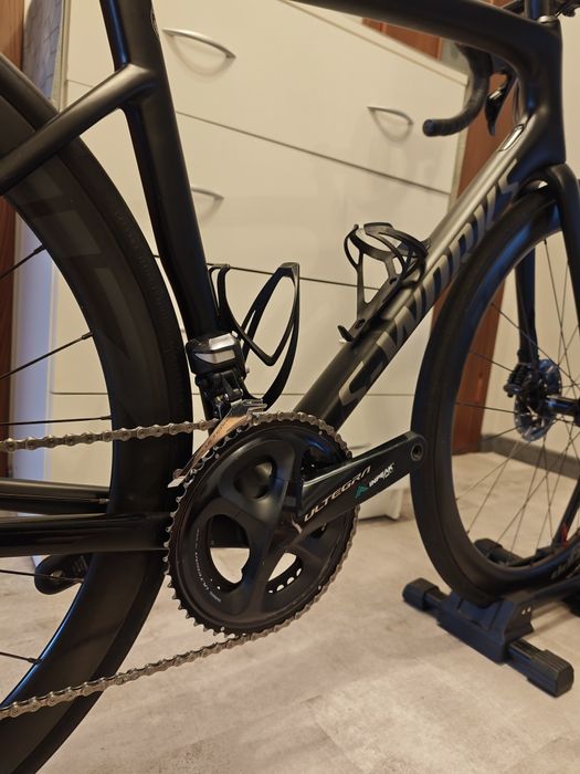 Rower szosowy Specialized S-works Tarmac SL6 56 Zipp 303s pomiar mocy.