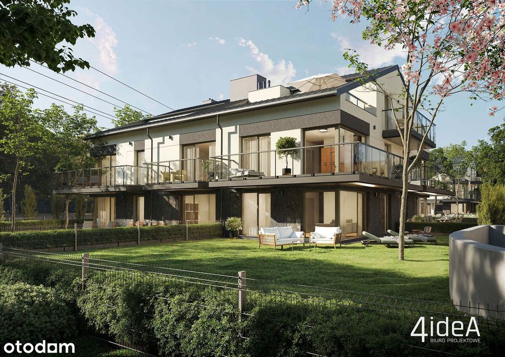 Ogród 200 m2 , taras 70 m2 Nowe Mieszkania Ślichowice.