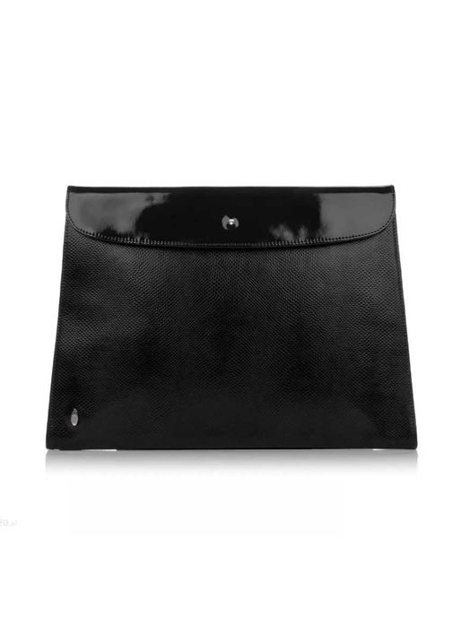 Teczka aktówka skóra Wojewodzic czarna skórzana Swarovski