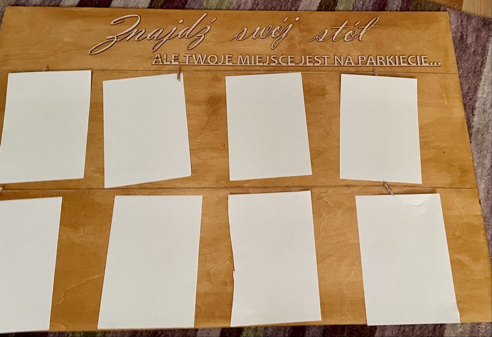 Plan stołów, tablica powitalna wesele / ślub