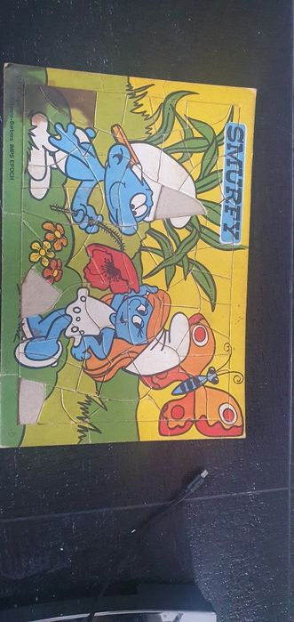 Puzzle kolekcjonerskie modele unikatowe vintage PRL unikat lata 80 smerfy