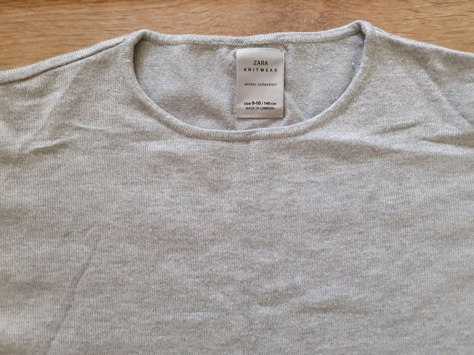 Фірмова стильна сіра кофтинка,реглан Zara,Зара для дівчинки Р.134-140