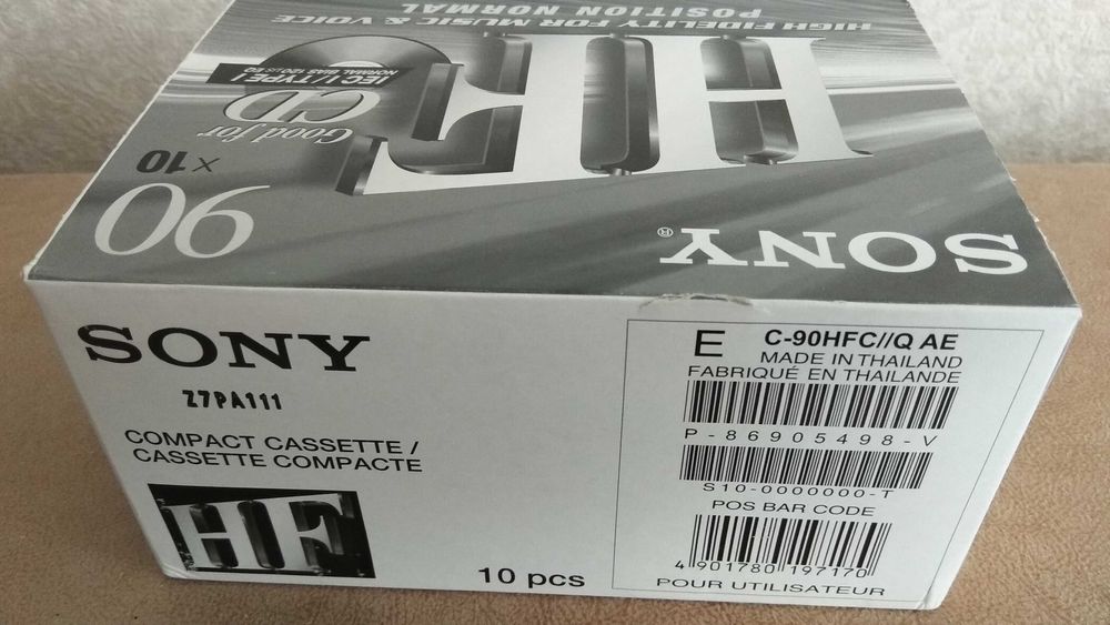 Аудиокассеты Sony HF-90 новые в заводской упаковке.